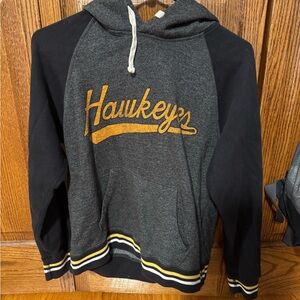 COPY - Hawkeyes Men's Black and Gray Hoodie